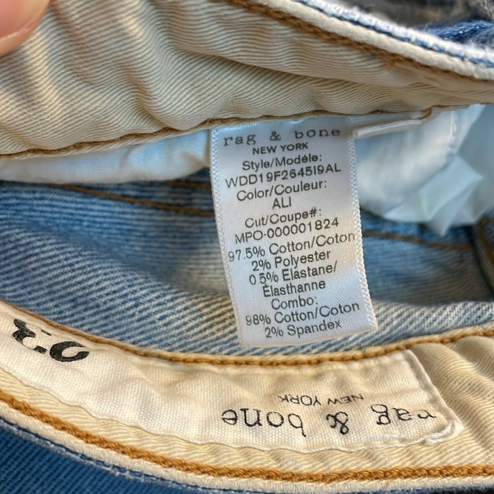 Rag & Bone Cropped Patch Work Jeans - image 6